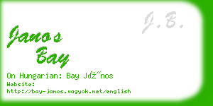 janos bay business card